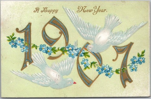 Vintage 1907 happy new - 1907,
