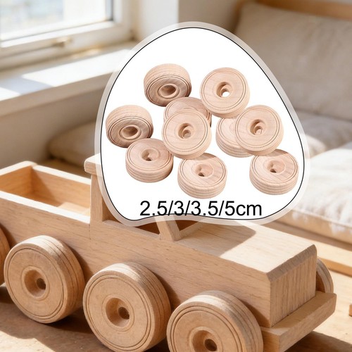 10pcs slab wooden wheels - 10pcs,