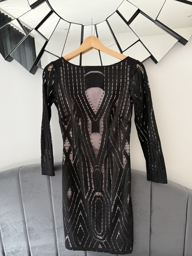 Reiss black lace dress - , xs