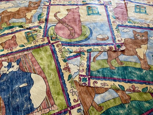 Cat bordered print - , large