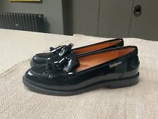 Russell & Bromley Black Patent Leather Chester Loafer Shoes 4.5 UK 37.5 EU VGC