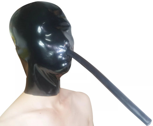 Unisex latex mask rubber - mask, hood