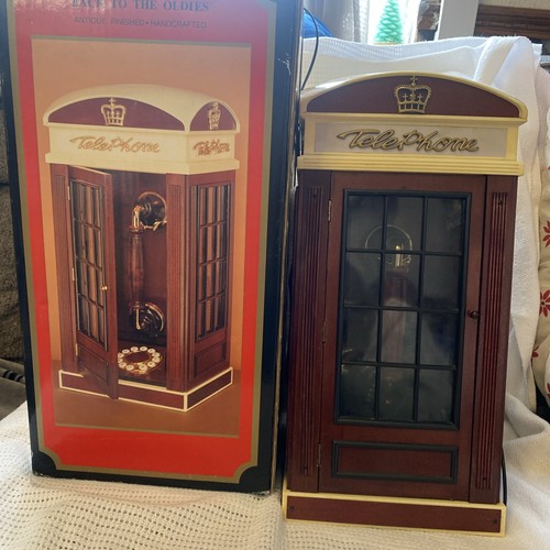 Retro british red telephone - red,