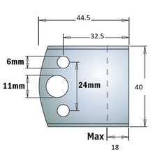 11 PAIR CMT SPINDLE MOULDER CUTTERS  40mm EURO BLANK Knives 40mm 690.193 JOB LOT