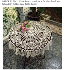 White Round Handmade Crochet