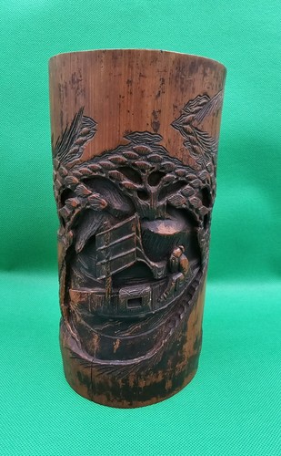 Antique chinese carved bamboo - chinese,