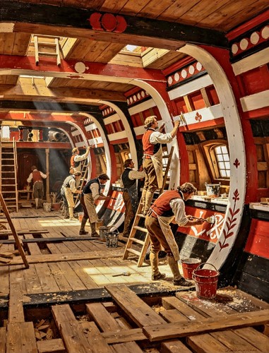 Hms victory during building - during,
