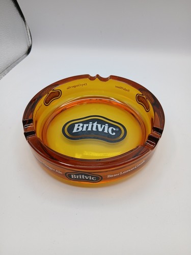 Britvic vintage amber glass - vintage,