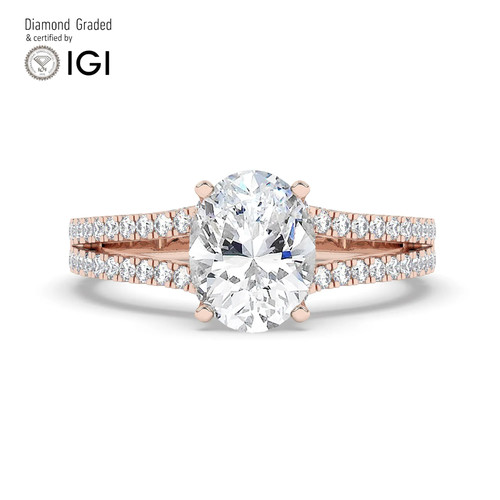 Oval diamond engagement - oval, ring