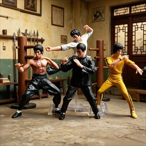4pcs kung bruce lee - kung, fu