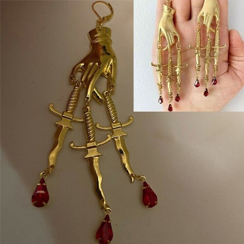 Earrings the golden - golden, hand