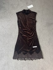 Zara Dark Brown Velvet Lace