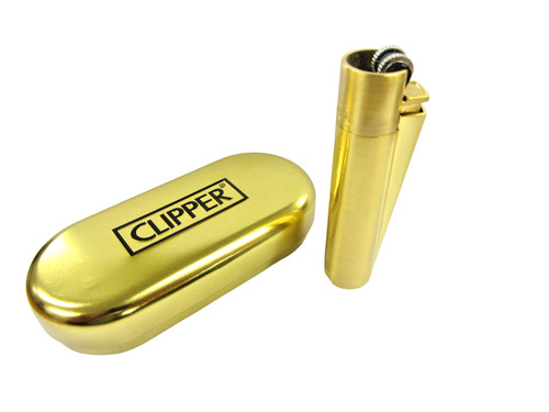 Metal gold clipper lighter - metal,