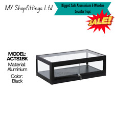 BIG SALE Black Retail Display Aluminium Cabinets for Shops & ExhibitionswithLock