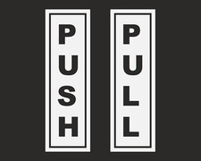 Pack of 2 - PULL & PUSH Door