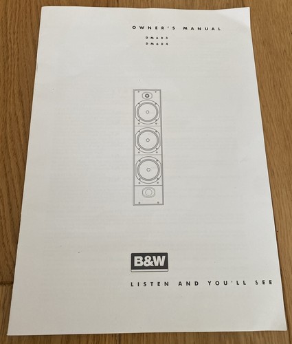 Bowers wilkins dm603 dm604 - dm603,