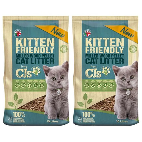 Wood cat litter cjs kitten - wood,