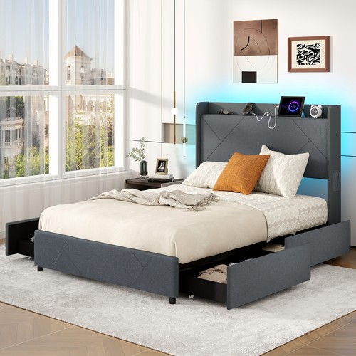 4ft6 double size upholstered - size,