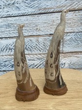 Vintage 2 x Carved Water