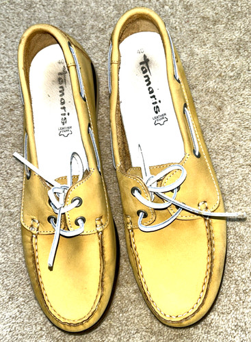 Tamaris yellow nubuck leather - yellow,