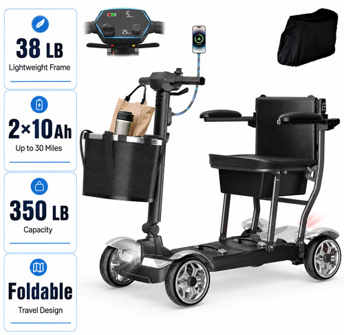 38lb foldable wheel mobility - 38lb,