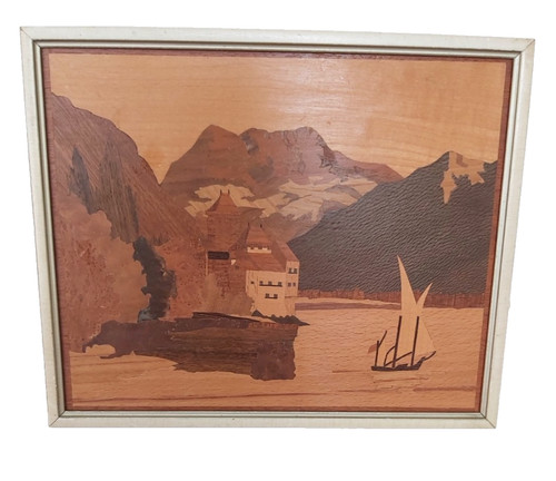 Vintage framed wooden - vintage,