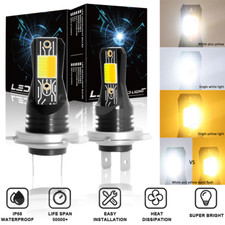 2PC H7 3000K 6000K LED Kit
