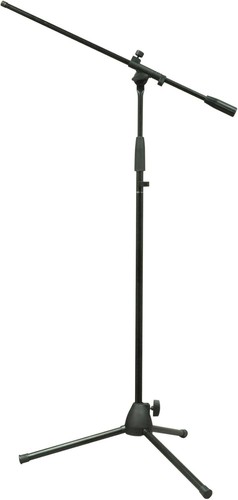 Black metal microphone - microphone, stand