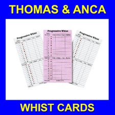 Whist Score Cards Progressive Whist Card Game pack of 1000