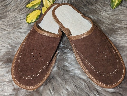 Leather slippers for men and - for,