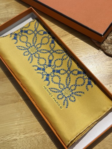 Hermes silk pocket square - hermes,