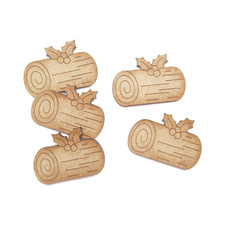 Yule Log Cake MDF Craft Shapes