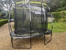 Telstar Deluxe Oval Trampoline 7ft by 10ft with Safety Enclosure and Net Black