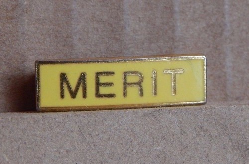 Vintage school merit yellow - vintage,