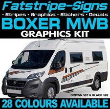 to fit PEUGEOT BOXER L2 MWB GRAPHICS STICKERS STRIPES DECALS CAMPERVAN MOTORHOME