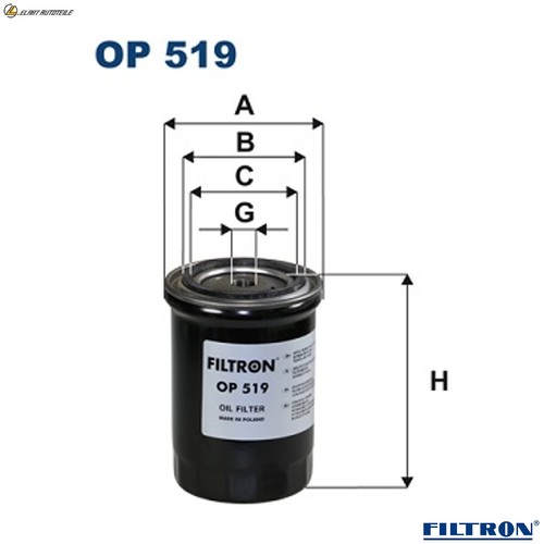 Oil filter 519 for - op, fso