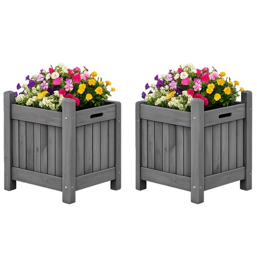 Wooden planter square with - wooden,