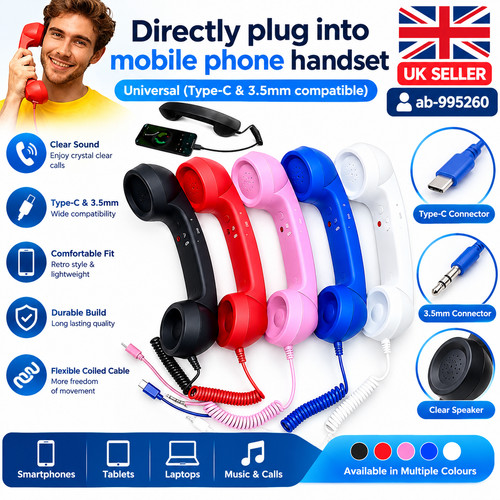 Retro telephone handset for - retro,
