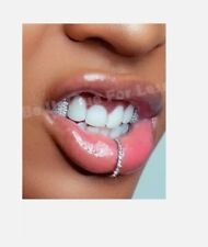 Clicker Lip Ring Diamante Crystal Ring Hoop Spetum Ring Gold Silver 8MM 10MM