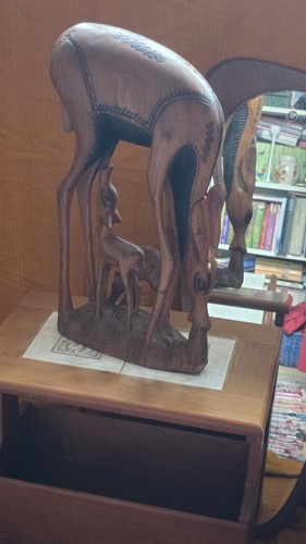 Vintage wooden antelope - vintage,