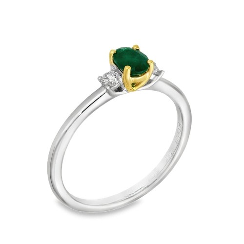 Ladies platinum emerald - emerald, &