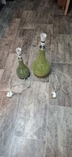 Next Crackle Lamp - Pair - Green