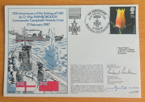 Signed fdc 70th ann sinking - fdc,