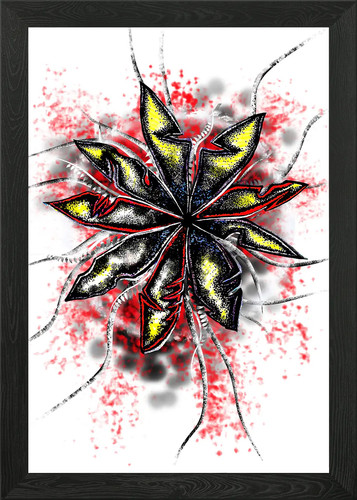 Broken petals r02 framed - framed, wall