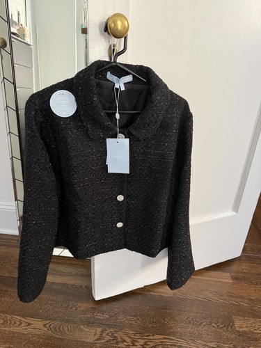 Hill house black tweed cropped - black,