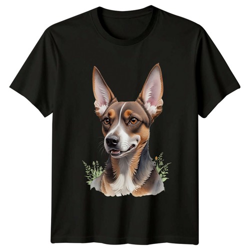 Basenji dog watercolor style - watercolor,