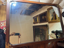 Huge Antique Wood Framed Wall