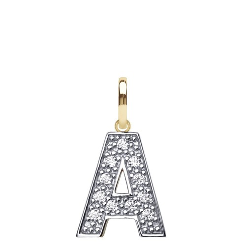 9ct gold initial pendant name - 9ct,