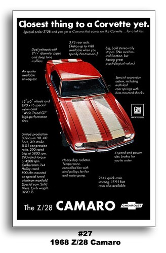 13x19 1968 chevrolet camaro - 1968,