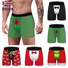 Man Christmas Cosplay Underpants Mens Underwear Male Panties Boxer Shorts